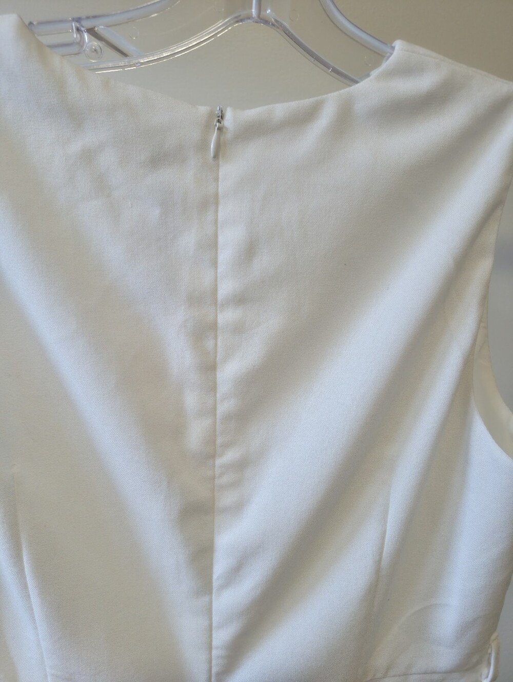 Commense NWT Linen Blend Sleeveless Midi Sheath Dress Ivory Minimalist Size M - Picture 3 of 7